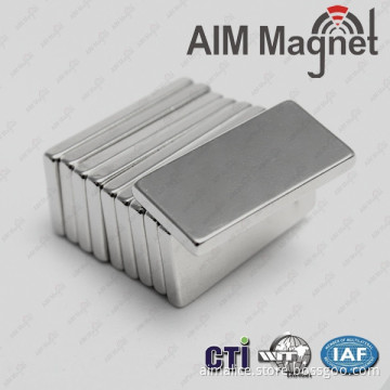 High Gauss 15 x 5 x 2 mm Zinc- Coating neodymium magnet for furniture